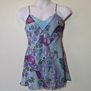 Vintage‎ Y2K Victoria's Secret Silk Lingerie Sheer Slip Dress Lace Floral Sexy